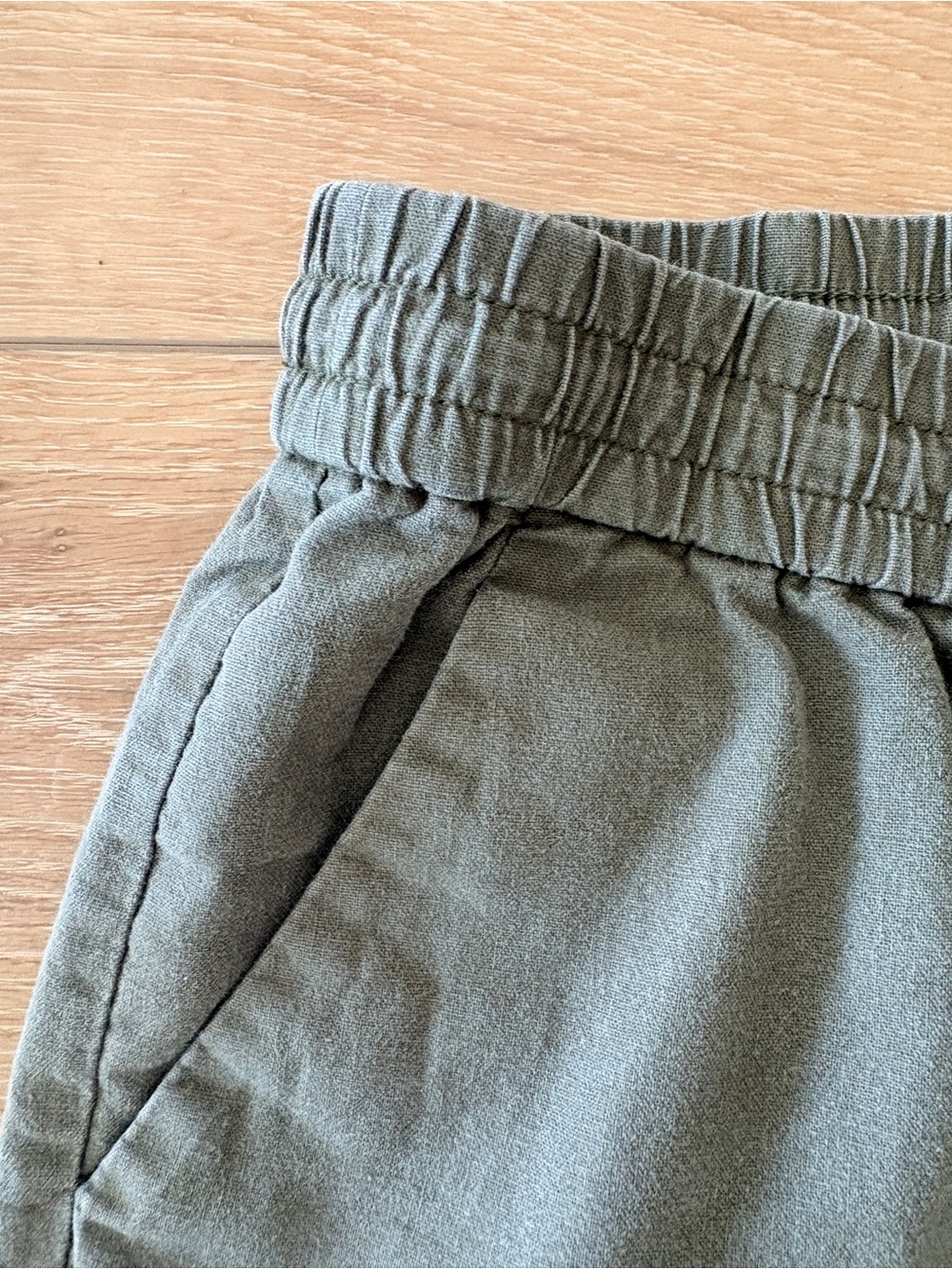 J. Crew Olive Drawstring Joggers Linen-Cotton blend - Picture 3 of 9